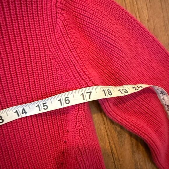 Loft cotton pink quarter ribbed pullover sweater small petite - Picture 7 of 10